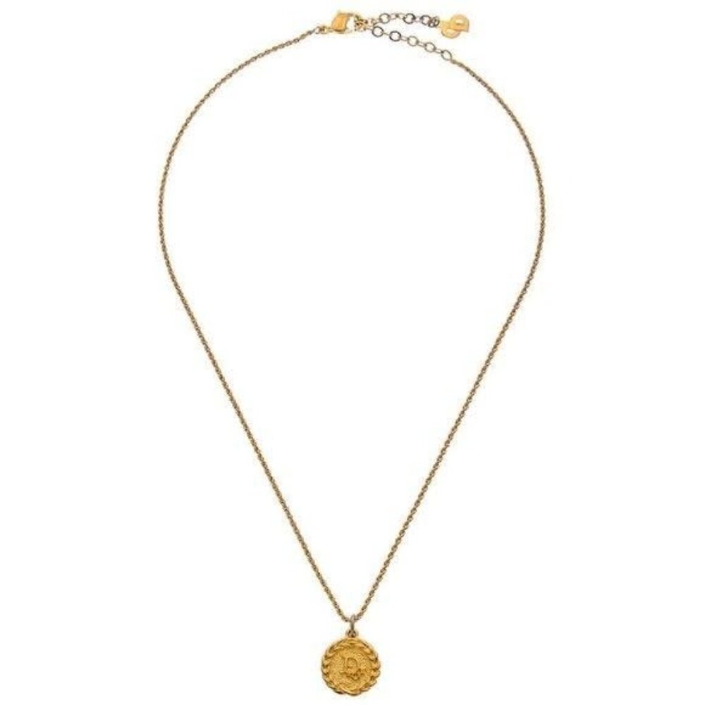 Christian Dior Vintage Gold Plated Necklace Medallion - Picture 4 of 8